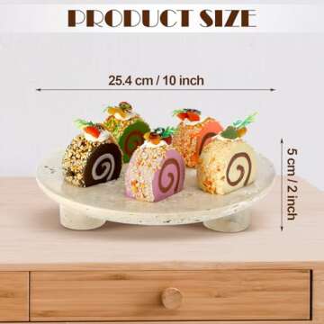 Elegant Threehoney Travertine Fruit Bowl - 10" Stylish Decorative Accessory for Your Kitchen