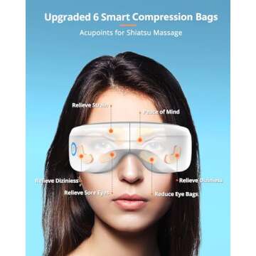 latumab Eye Massager with Heat, Heated Eye Mask with Bluetooth Music, Face Massager, Eye Mask for Re...