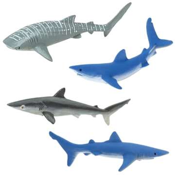 Safari Ltd. Pelagic Fish TOOB - Figurines of Sailfish, Swordfish, Yellowfin Tuna, Sardines, Silky, Whitetip, Great White, Blue, Mako & Whale Shark - Educational Toy Set for Boys, Girls & Kids Ages 3+