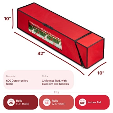 Nakior Christmas Wrapping Paper Storage Organizer