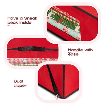 Nakior Christmas Wrapping Paper Storage Organizer
