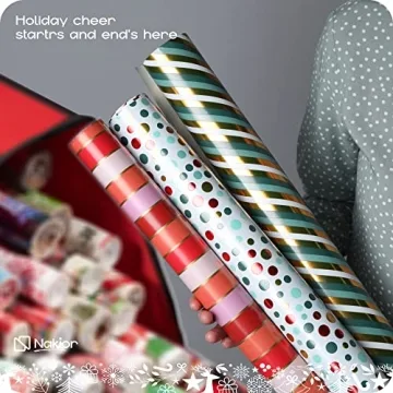 Nakior Christmas Wrapping Paper Storage Organizer
