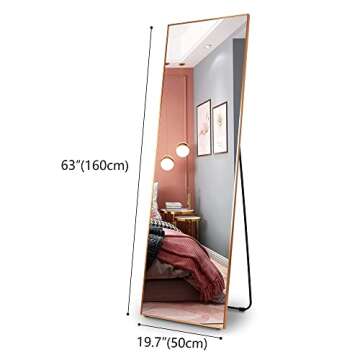 LVSOMT Full Length Mirror - Stylish Floor Standing Design