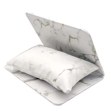 Nail Art Tools & Accessories-Marble Hand Wrist Pillow PU Leather Folding Portable Nail Art Manicure Tool