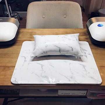 Nail Art Tools & Accessories-Marble Hand Wrist Pillow PU Leather Folding Portable Nail Art Manicure Tool