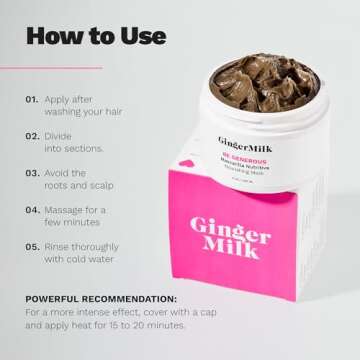 GINGER MILK Hair Mask for Damage Repair & Growth