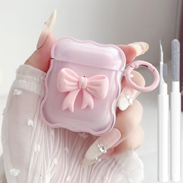 Cute Bow AirPods Case for 1st & 2nd Gen - Stylish Pink Case
