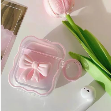Cute Bow AirPods Case for 1st & 2nd Gen - Stylish Pink Case