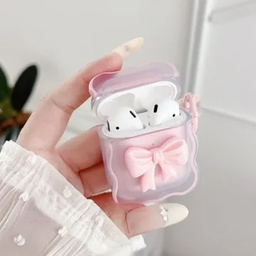 Cute Bow AirPods Case for 1st & 2nd Gen - Stylish Pink Case