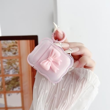 Cute Bow AirPods Case for 1st & 2nd Gen - Stylish Pink Case