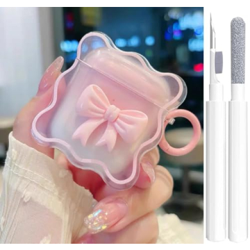 Cute Bow AirPods Case for 1st & 2nd Gen - Stylish Pink Case