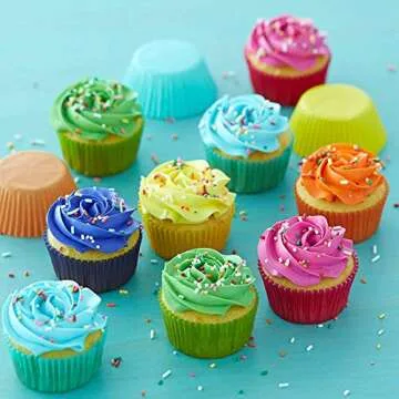Gifbera Rainbow Standard Cupcake Liners 400-Count