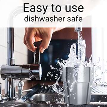 Beasea Stainless Steel Insulated Cup, 10 oz Stackable Stainless Steel Cups Set of 4, Small Metal Cup Double Wall Vacuum Insulated Drinking Cups Glasses for Home Restaurant Office Camping Party