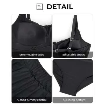 Aqua Eve Plus Size Tummy Control Swimwear for Women