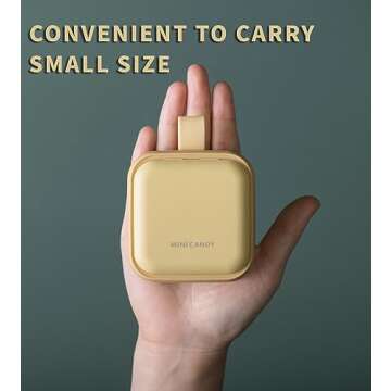 DUBSTAR Small Pill Case, Daily Pill Organizer Travel, Cute Pill Box Portable Pill Container for Purse Pocket, Compact Medicine Holder for Medication, Fish Oils, Vitamins, Supplements (Yellow)