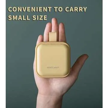 DUBSTAR Small Pill Case, Daily Pill Organizer Travel, Cute Pill Box Portable Pill Container for Purse Pocket, Compact Medicine Holder for Medication, Fish Oils, Vitamins, Supplements (Yellow)