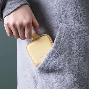 DUBSTAR Small Pill Case, Daily Pill Organizer Travel, Cute Pill Box Portable Pill Container for Purse Pocket, Compact Medicine Holder for Medication, Fish Oils, Vitamins, Supplements (Yellow)