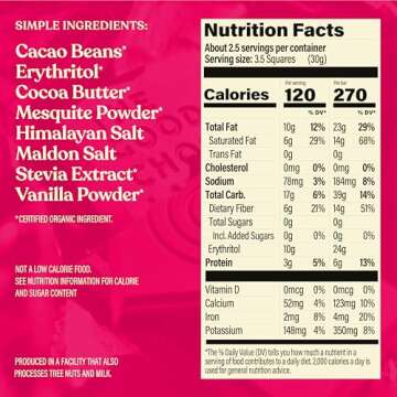 The Good Chocolate - Himalayan Salt Keto Chocolate Bars, Zero Sugar, Lower Net Carb Snack, Lower Calorie, Vegan Chocolate Candy, 6 Bar Value Packs