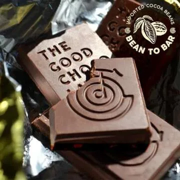 The Good Chocolate - Himalayan Salt Keto Chocolate Bars, Zero Sugar, Lower Net Carb Snack, Lower Calorie, Vegan Chocolate Candy, 6 Bar Value Packs
