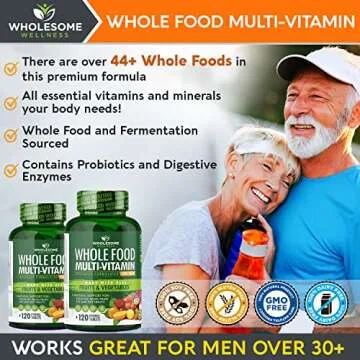Whole Food Multivitamin for Men - Natural & Vegan Friendly