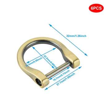 6 PCS D-Rings for DIY Crafting Keychains Accessories - Bronze Finish