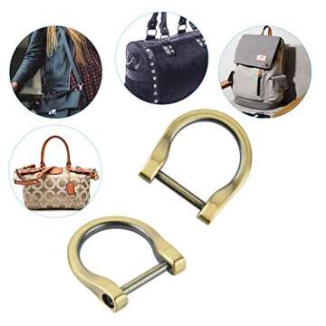 Durable 6 PCS D-Rings for Leather Craft and Keychains