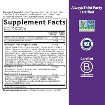 Premium Garden of Life Zinc Supplements for Immune Health