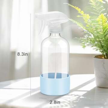 Buy Worldgsb Glass Spray Bottles - 16 oz with Adjustable Nozzles