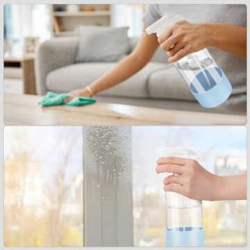 Buy Worldgsb Glass Spray Bottles - 16 oz with Adjustable Nozzles