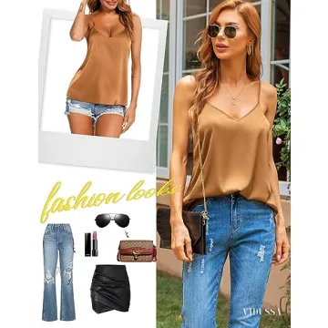 VIDUSSA Satin Cami Top 3 Pack for Women - Stylish Essentials