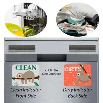 Funny Tree Sloth Clean Dirty Dishwasher Magnetic Sign