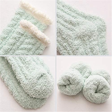 Cozy Azue Fuzzy Warm Slipper Socks for Women - 5 or 6 Pairs