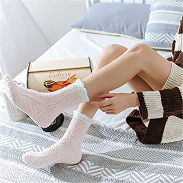 Cozy Azue Fuzzy Warm Slipper Socks for Women - 5 or 6 Pairs