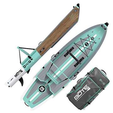 BOTE Deus Aero Inflatable Kayak for Adults & Kids Includes Travel Bag 1 Person Single Rider Blow Up ...