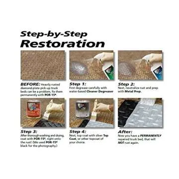 POR-15 Rust Preventive Coating, Stop Rust and Corrosion Permanently, Anti-rust, Non-porous Protectiv...