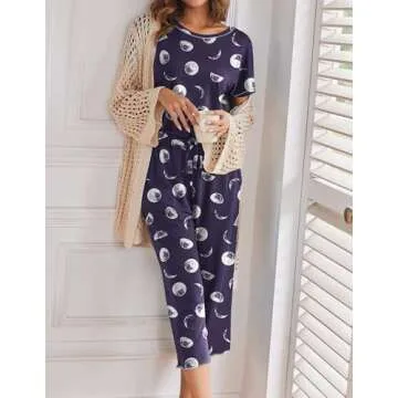 Ekouaer Women's Pajamas 2 Pack - Soft Comfort Sets