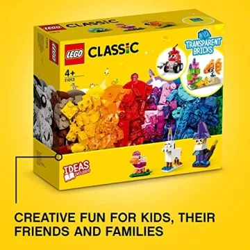 LEGO Classic Creative Transparent Bricks Set for Kids