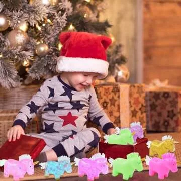 6 Pack Unicorn Stress Balls, Squishy Squeeze Balls Fidget Toys for Kids Girls Boys Adults, Christmas Stocking Stuffers Valentines Day Card Prizes Party Favors Gifts