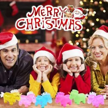 6 Pack Unicorn Stress Balls, Squishy Squeeze Balls Fidget Toys for Kids Girls Boys Adults, Christmas Stocking Stuffers Valentines Day Card Prizes Party Favors Gifts