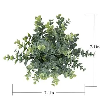 Paoripets 2pcs Artificial Eucalyptus Potted Plants Small Fake Plants in Pots Faux Eucalyptus Potted Plant Set for Home Shelf Decoration Office Table Desktop Decoration