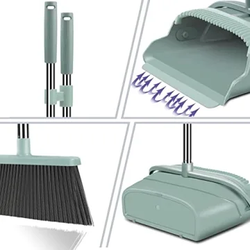 Eco-Friendly Kelamayi Broom and Dustpan Set - Extendable Handle