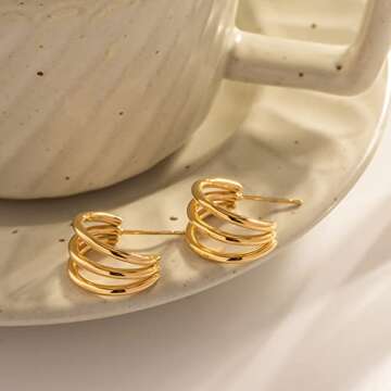 DoreenBox Gold Hoop Earrings for Fashion-forward Women