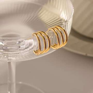 DoreenBox Gold Hoop Earrings for Fashion-forward Women