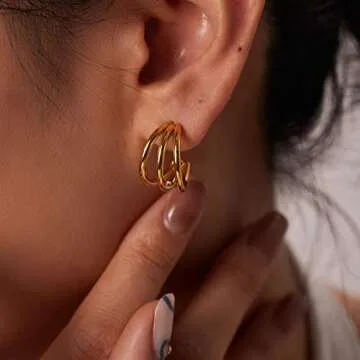 DoreenBox Gold Hoop Earrings for Fashion-forward Women