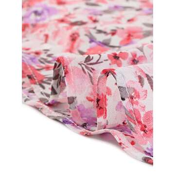 Allegra K Floral Print Mini Skirt for Women - Stylish Ruffle Design