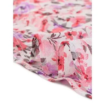 Allegra K Floral Print Mini Skirt for Women - Stylish Ruffle Design