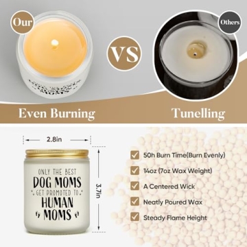 New Mom Gifts for Pregnant Women, Funny Dog Mom Pregnancy Gift for Expecting Mom, Mother to be Gift for First Time Moms, Congrats on Pregnancy Present for Wife Friend Sister, Lavender Scented Candle