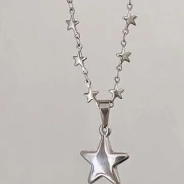 Tyadorw Gothic Y2K Star Necklace for Women, Trendy Accessory