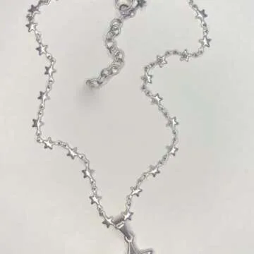 Tyadorw Gothic Y2K Star Necklace for Women, Trendy Accessory