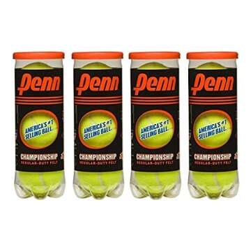 PENN Championship regular-duty tennis balls 4 can bundle12